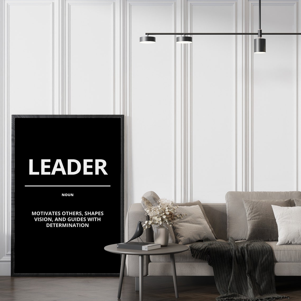 Leader Bold Black Dictionary Definition Inspirational Poster - Image 2
