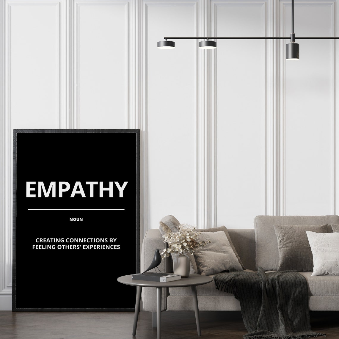Empathy Bold Black Dictionary Definition Motivational Poster - Image 2