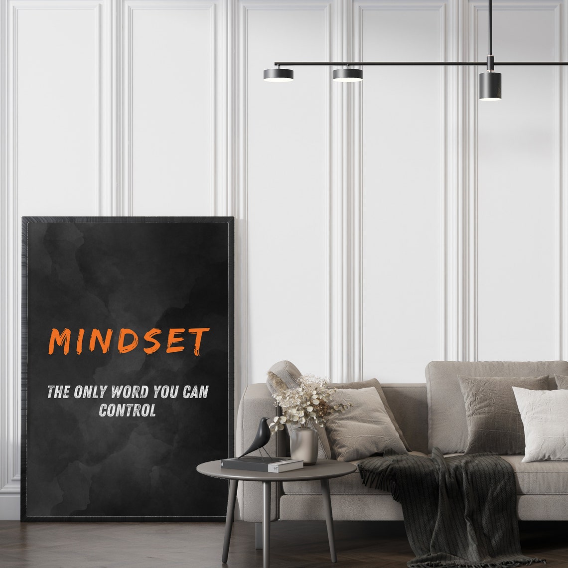 Mindset Orange Brushstroke Dictionary Definition Motivational Poster - Image 2