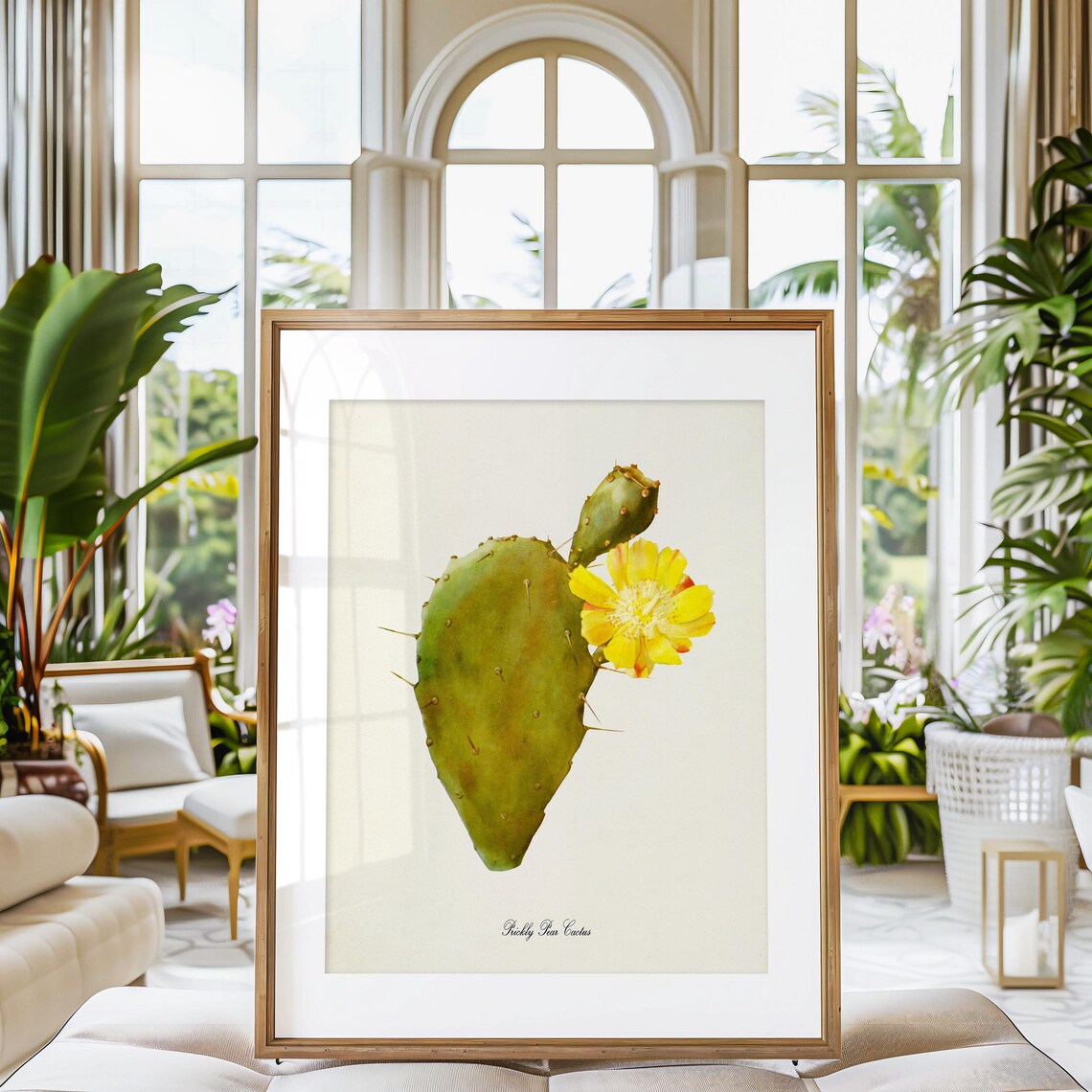 Prickly Pear Cactus Botanical Wall Art Print - Image 3
