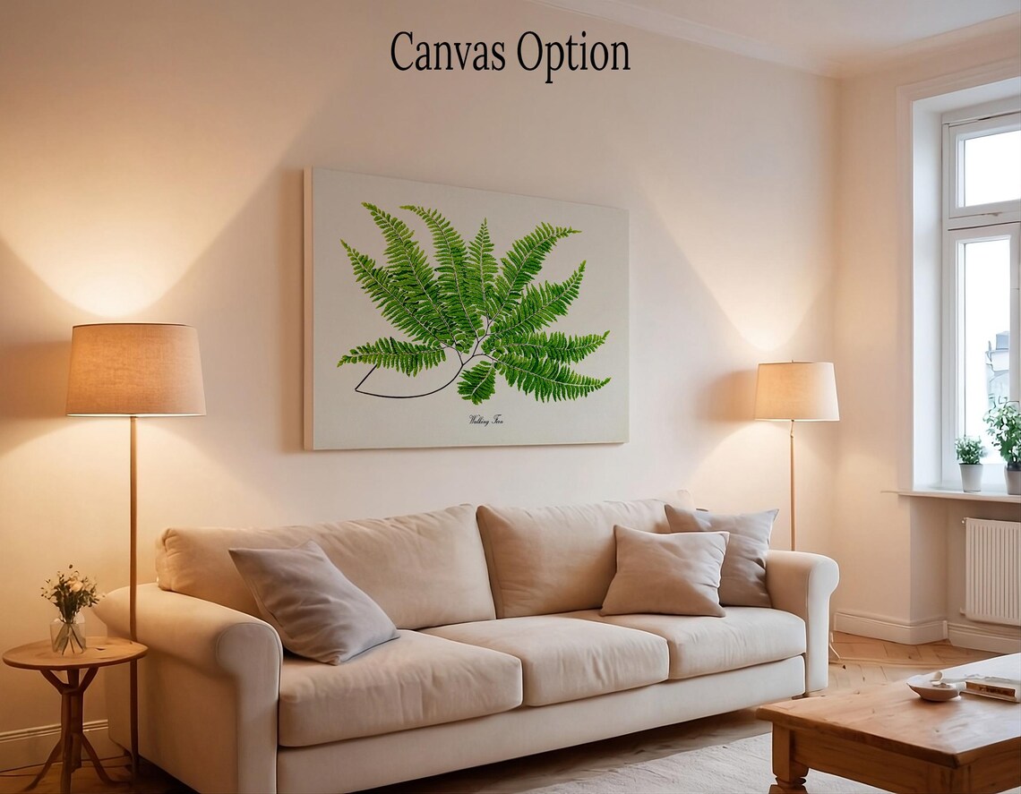 Walking Fern Botanical Art Print, Green Home Decor - Image 2