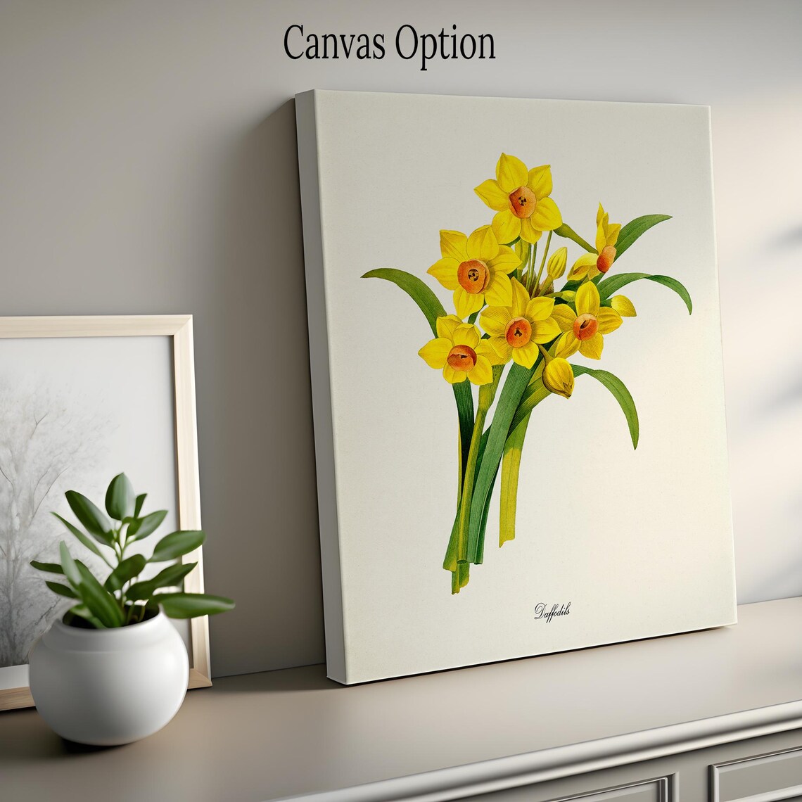 Daffodil Botanical Art Print, Floral Wall Art - Image 2
