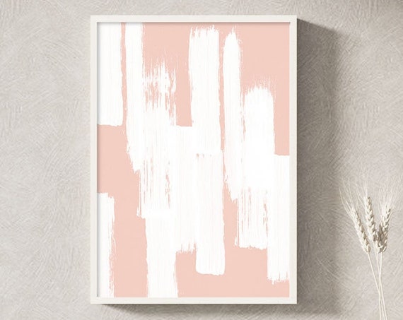 Peach Pink Art Print Affiche Minimalist Painting Wall Art Bedroom Decor Print Neutral Wall Art Abstract Print