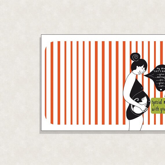 Cat Mom Mother's Day Greeting Card Postcard