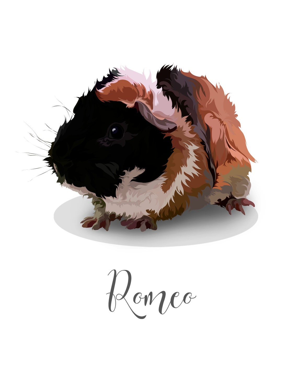 Custom Royal Guinea Pig Portrait Regal Pet Lover Gift Wall Art - Image 5