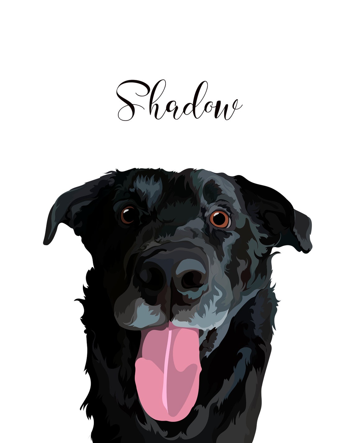 Chocolate Labrador Retriever Close-Up Custom Pet Portrait Poster - Image 5