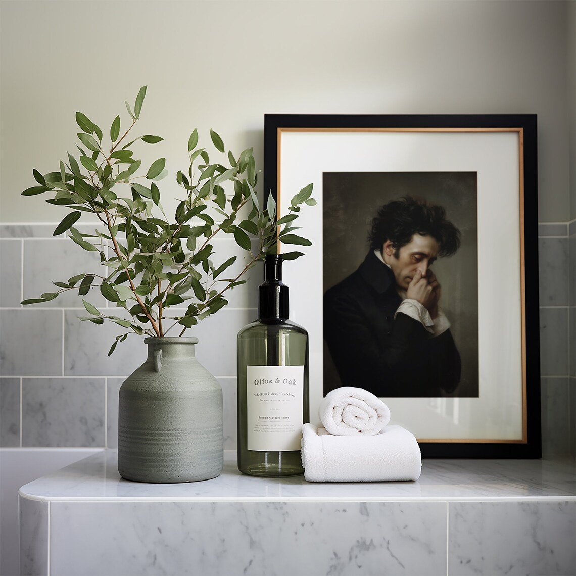 Vintage Midcentury Bathroom Wall Art Poster Print - Image 4