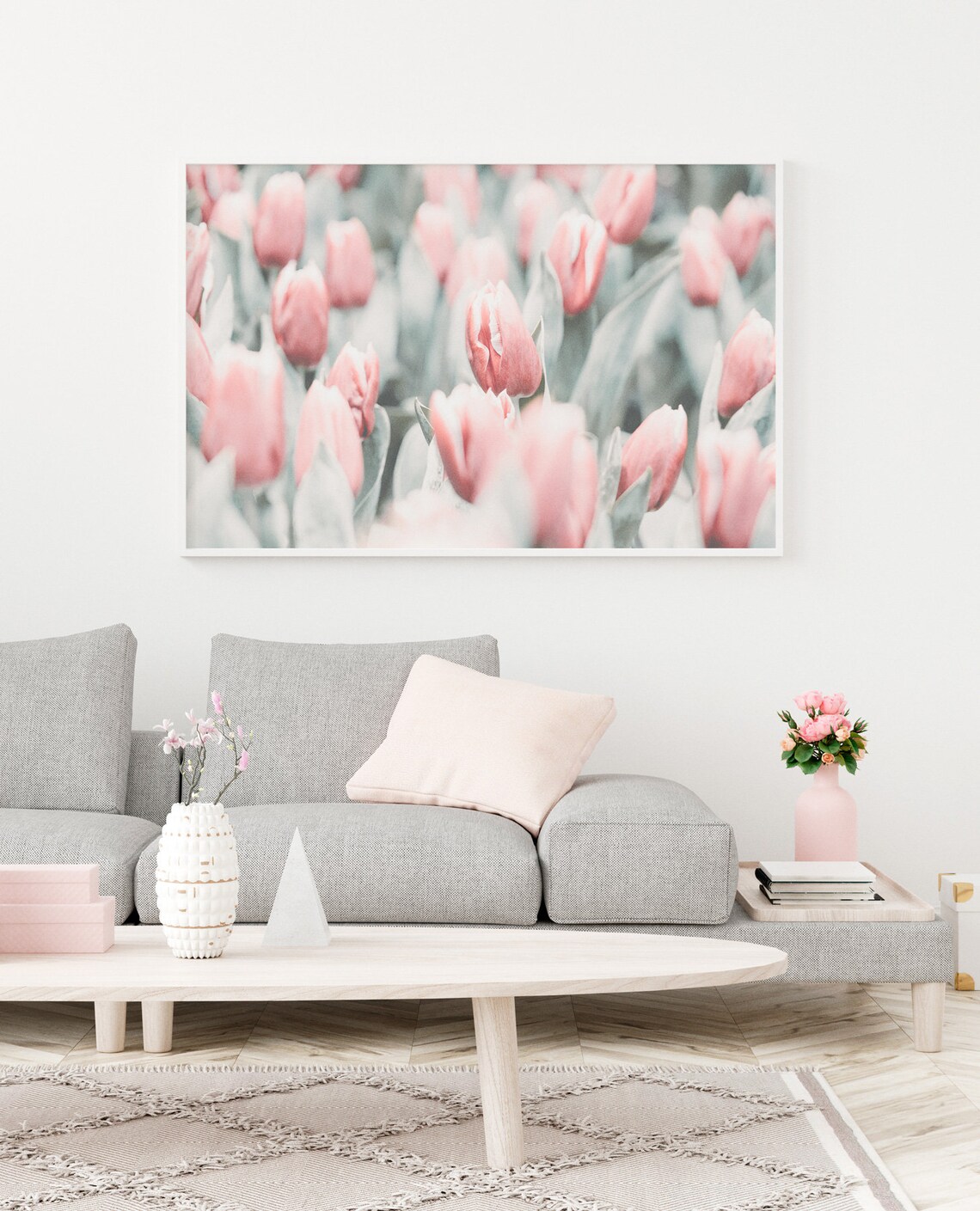 Tulips Boho Art Print, Botanical Bedroom Decor - Image 3