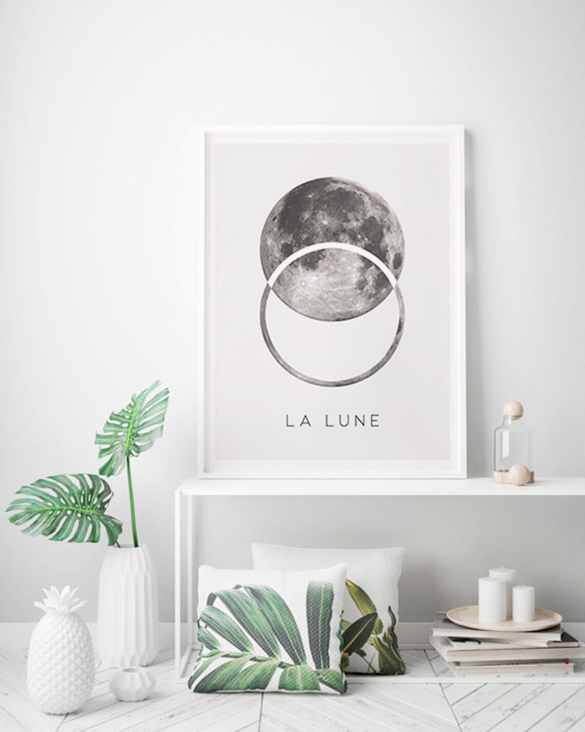 Moon Wall Art, La Lune Scandinavian Lunar Cycle - Image 3