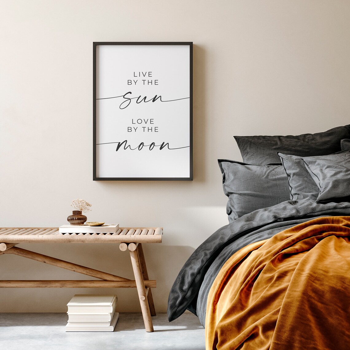 Live By The Sun Love By The Moon Boho Art Print - Image 4