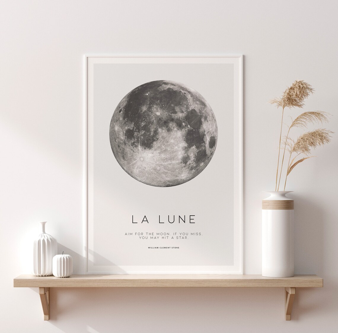 Moon Phases Moon Wall Art, La Lune Poster