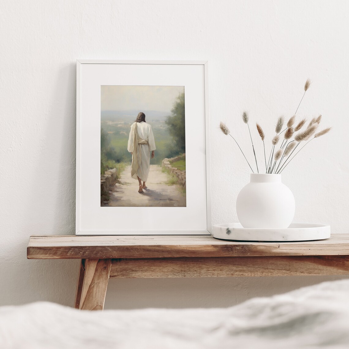Jesus Christian Farmhouse Wall Art Print - Image 3