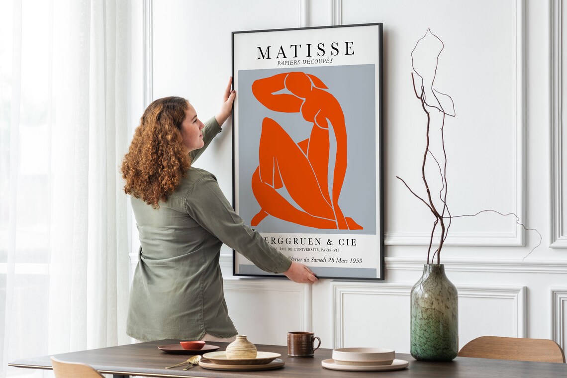 Matisse Blue Nude Papiers Decoupes Vintage Exhibition Art Poster - Image 7