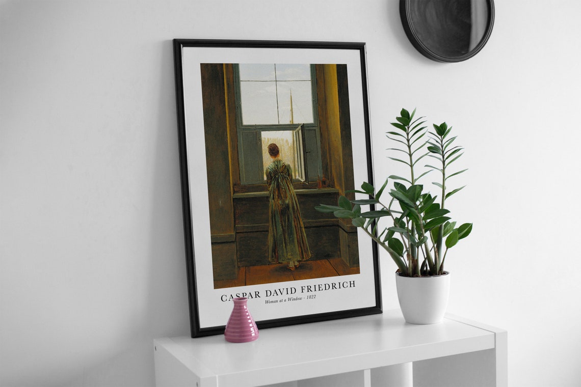 Caspar David Friedrich Woman at a Window 1822 Museum Art Poster - Image 4