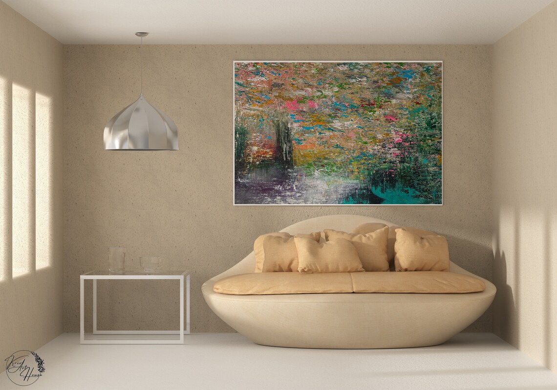 Colorful Floral Abstract Painting, Modern Wall Art Print - Image 3