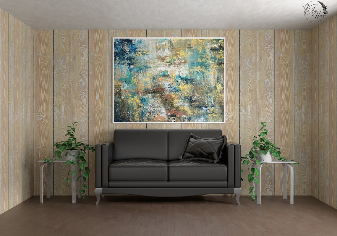 Abstract Palette Knife Art Print, Home Decor - Image 2