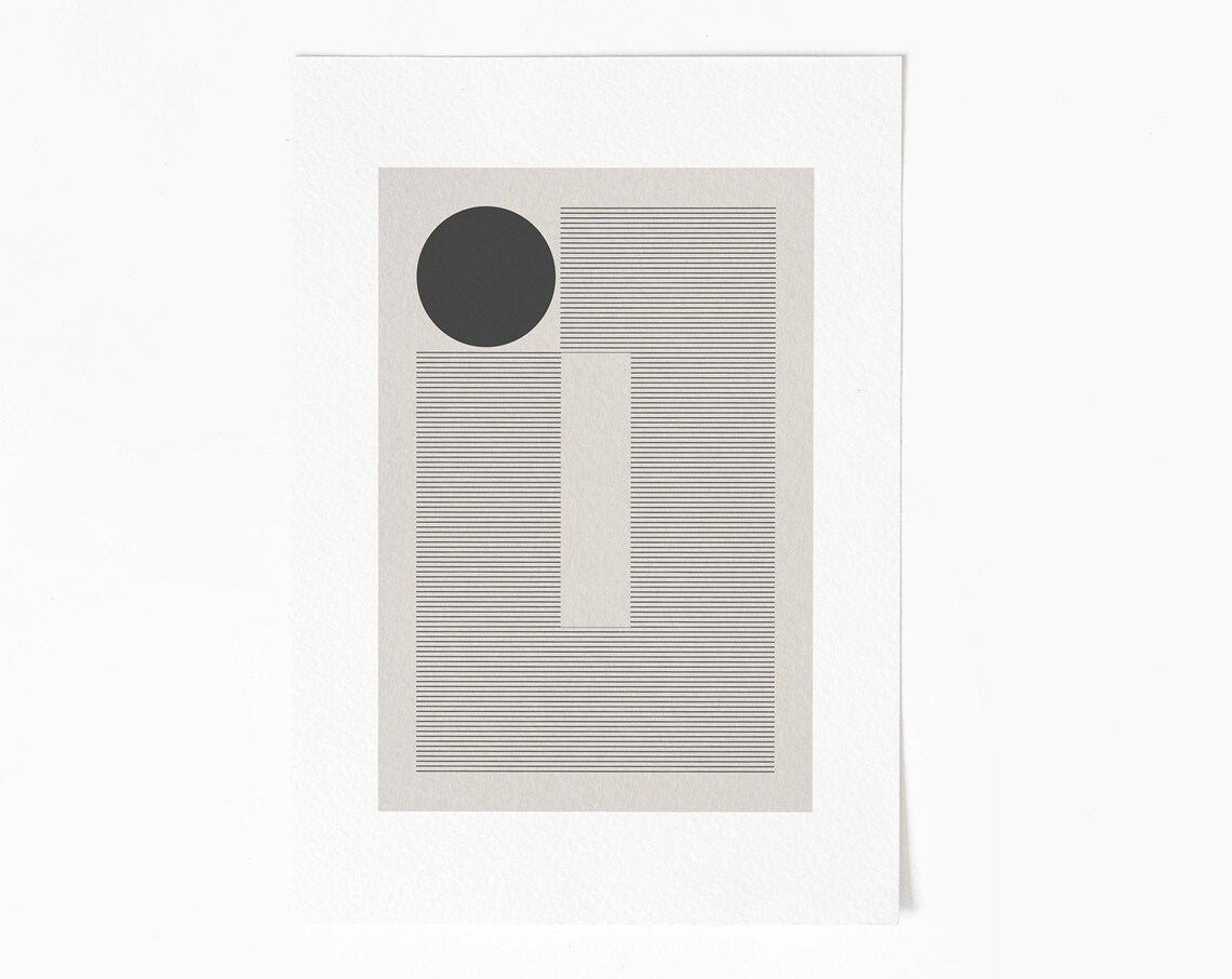 Minimal Geometric Design, Abstract Modern Art Print