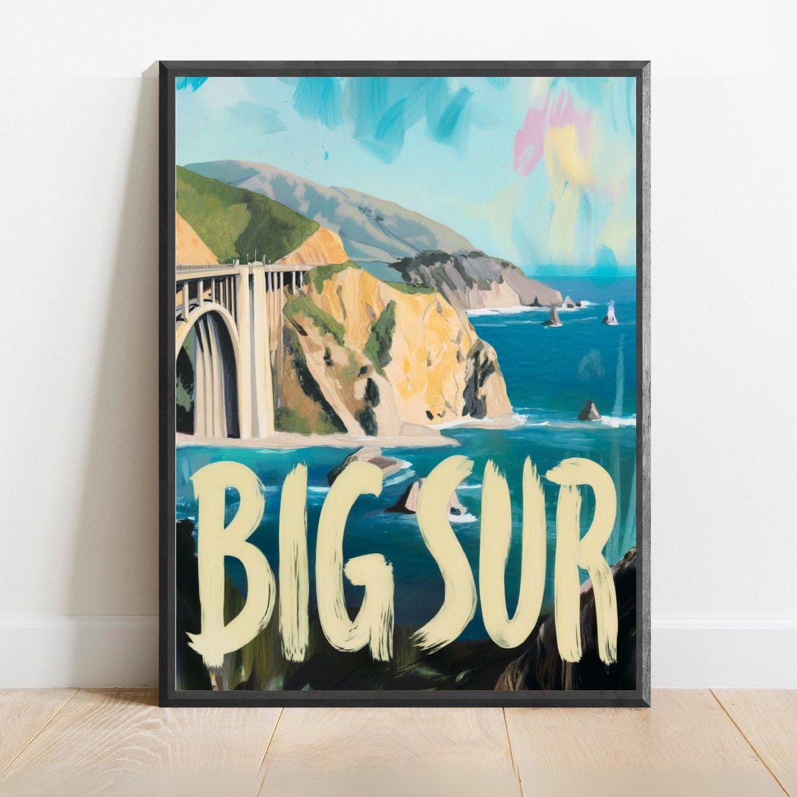 Big Sur California Bixby Creek Bridge Coastal Cliffs Travel Poster