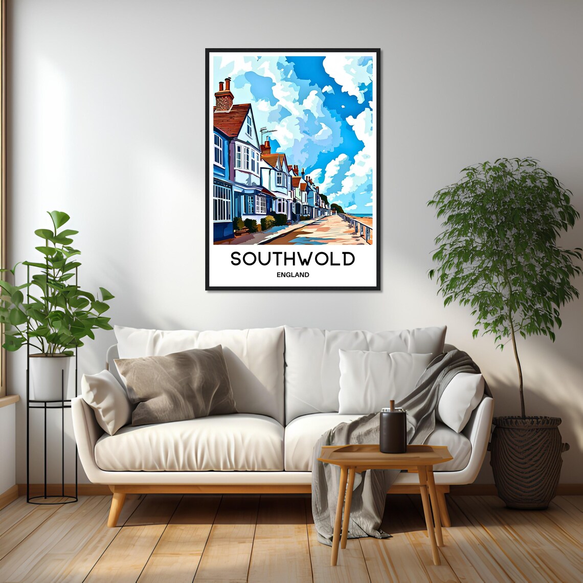 Southwold England Seaside Street Promenade Colorful Travel Poster - Image 2