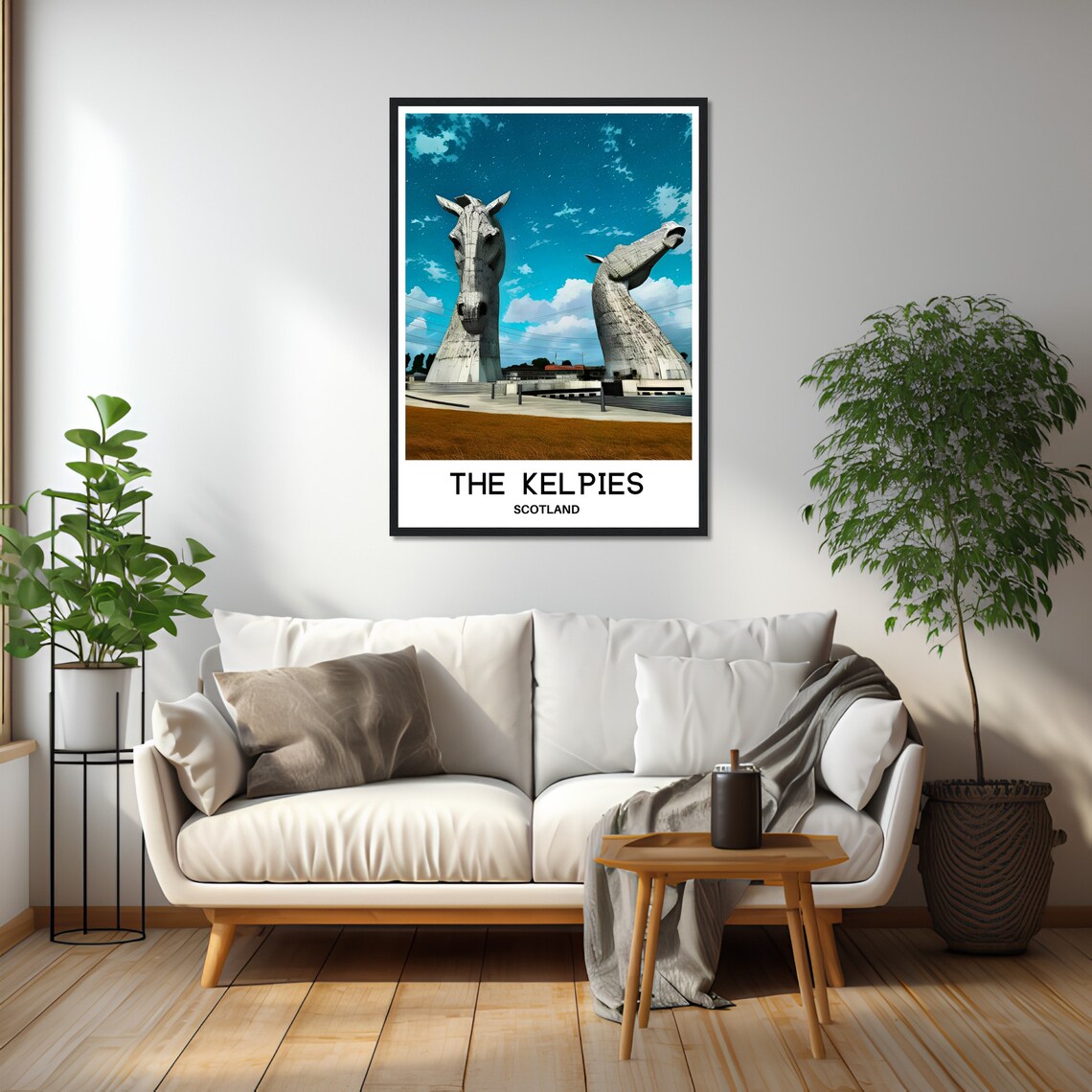 The Kelpies Scotland Giant Steel Horse Sculptures Landmark Poster - Image 2