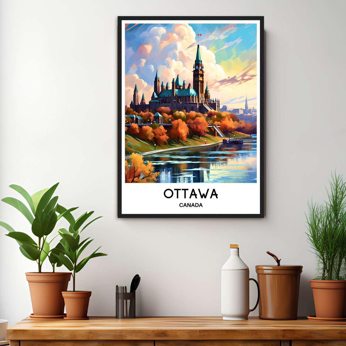 Ottawa Parliament Hill Beautiful Autumn Canada Travel Poster - Image 3