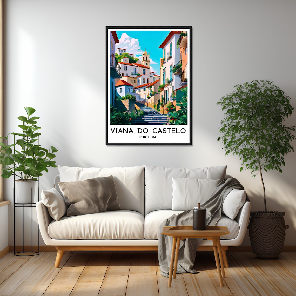 Viana Do Castelo Portugal Stepped Street Old Town Travel Poster - Image 2