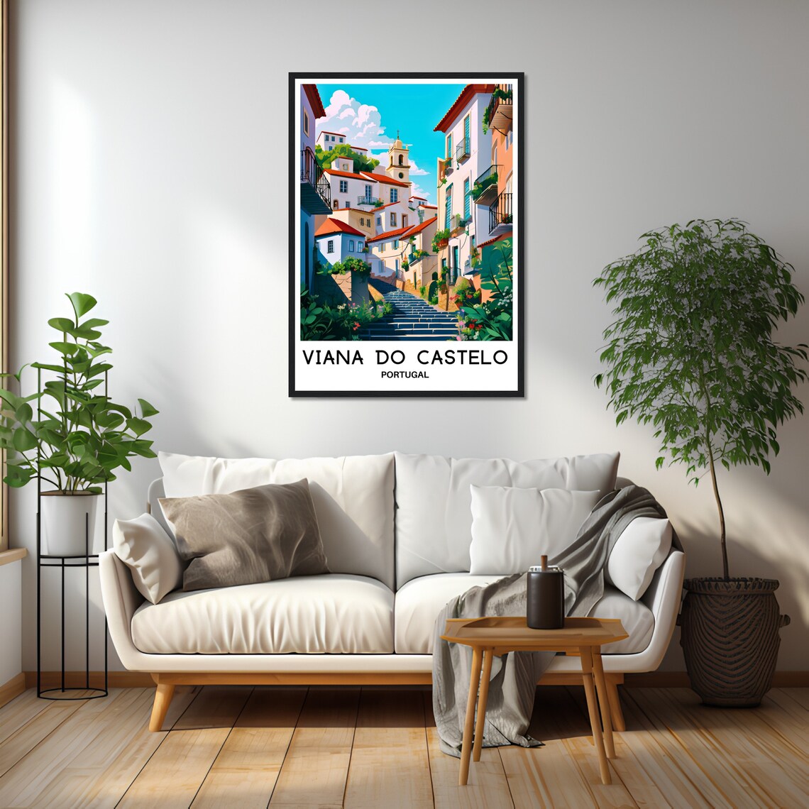 Viana Do Castelo Travel Print Viana Do Castelo Poster Portuguese Art Print Portugal Lover Gift Wall Hanging Art Illustration Home Decor - Image 2