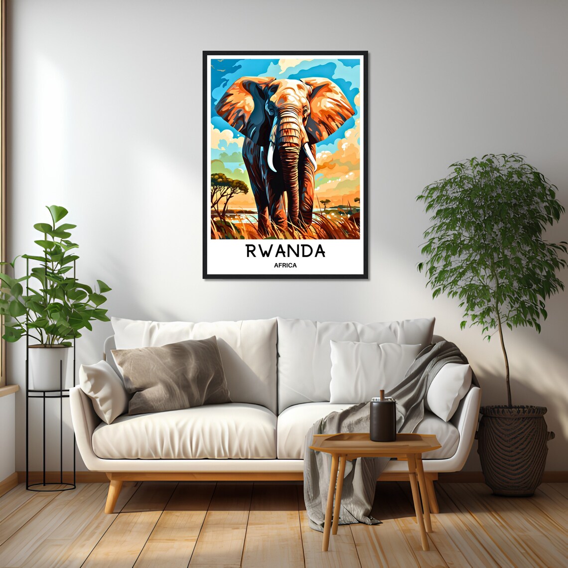 Rwanda Travel Poster, African Art Illustration - Image 2
