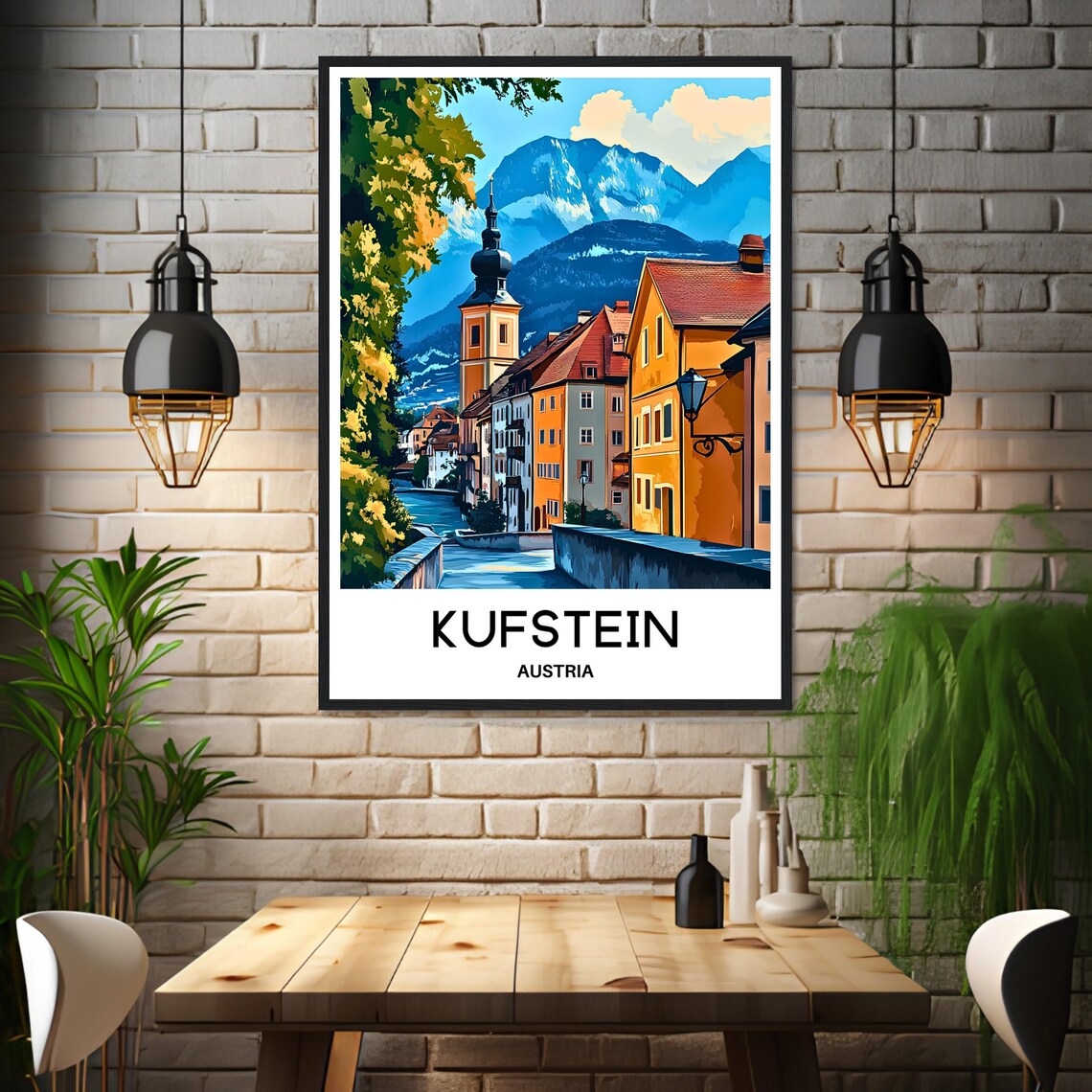 Kufstein Travel Poster, Austrian Town Wall Art - Image 3