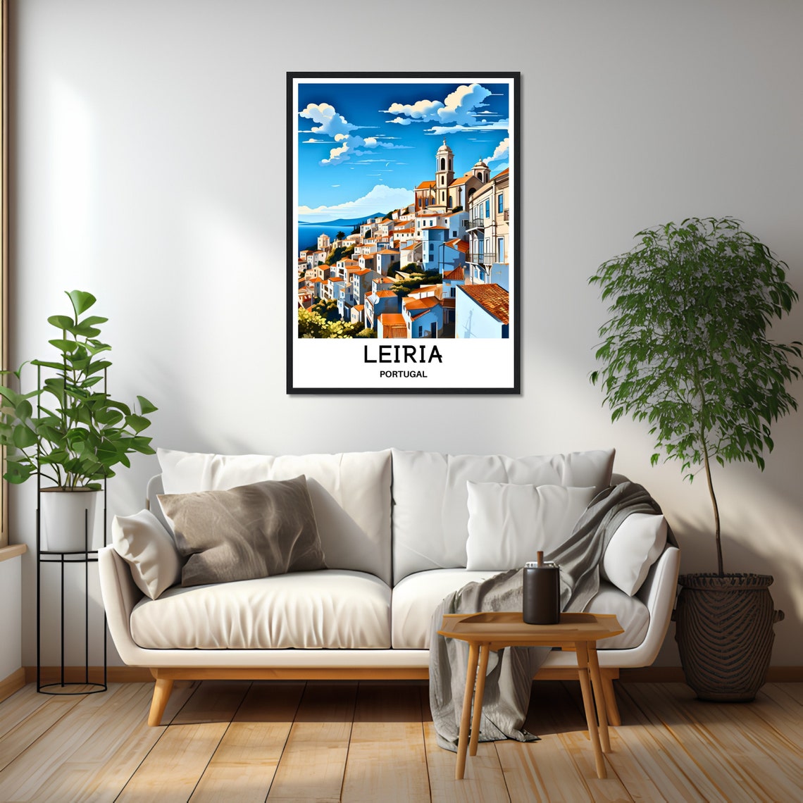 Leiria Travel Print Leiria City Poster Portuguese Art Print Portugal Lover Gift Wall Hanging Art Home Office Decor Leiria Illustration - Image 2