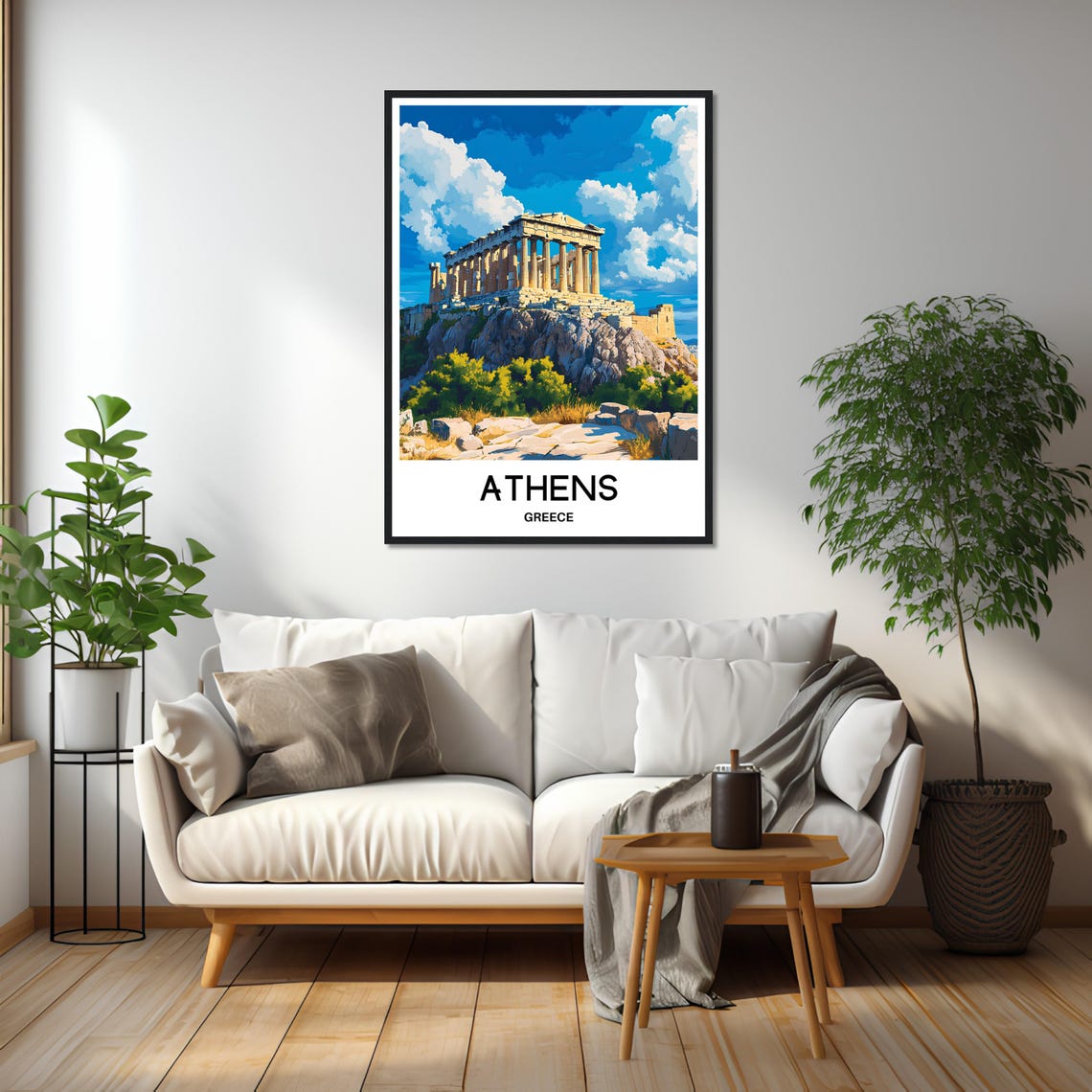Athens Greece Parthenon Acropolis Ancient Landmark Travel Poster - Image 2