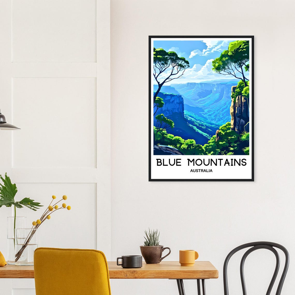Blue Mountains Australia Canyon Valley Eucalyptus Trees Travel Poster - Image 3