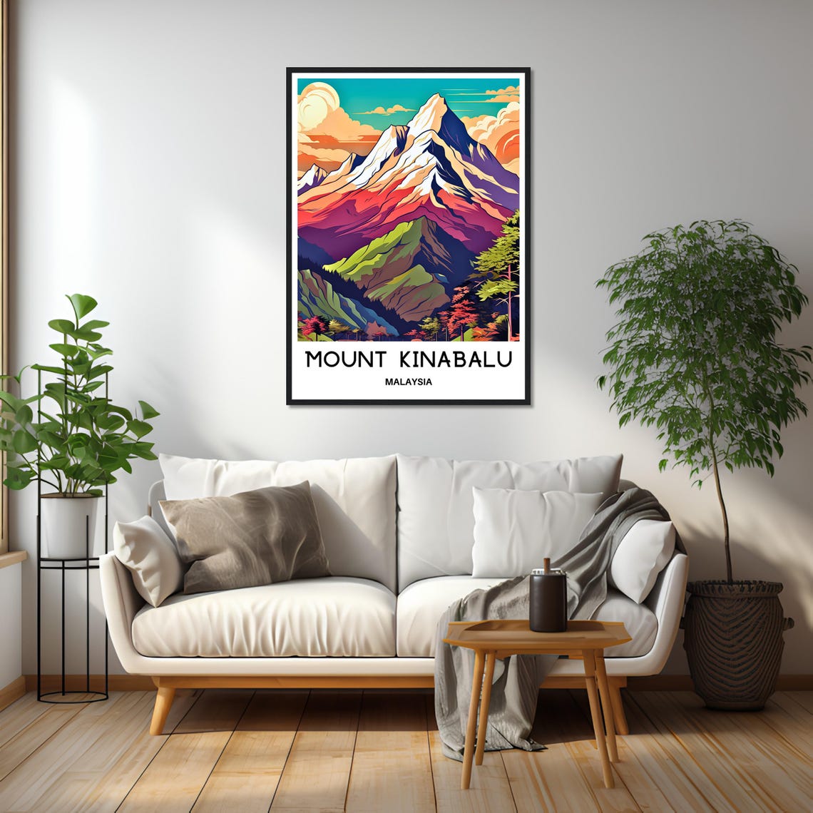 Mount Kinabalu Malaysia Sunset Peak Mountain View Travel Poster - Image 2