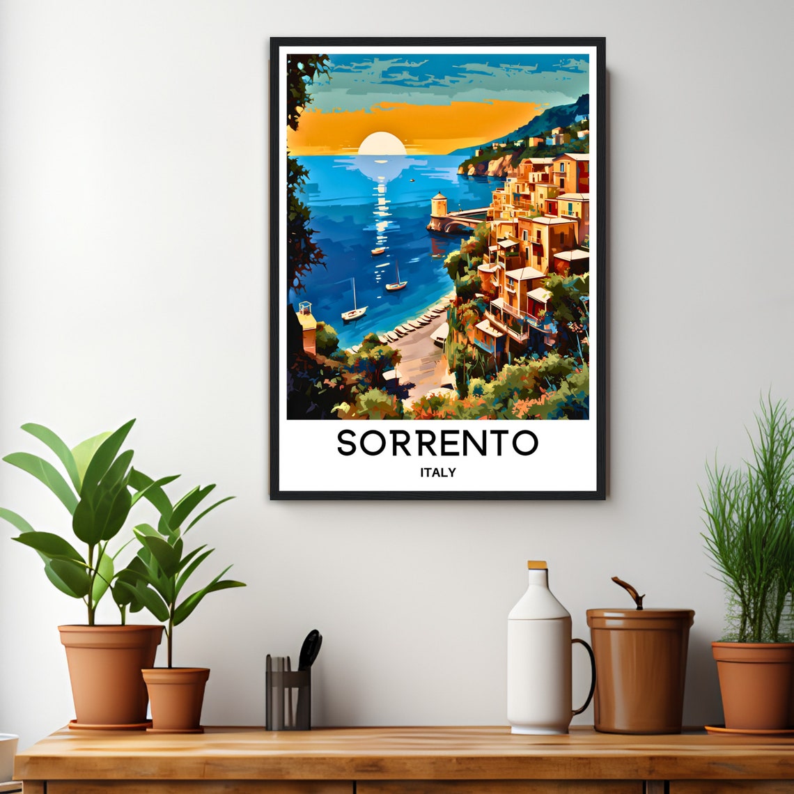 Sorrento Travel Poster Sorrento Travel Print Sorrento Italy Print Sorrento Poster Sorrento Travel Gift Sorrento Lover Gift Sorrento Print - Image 2