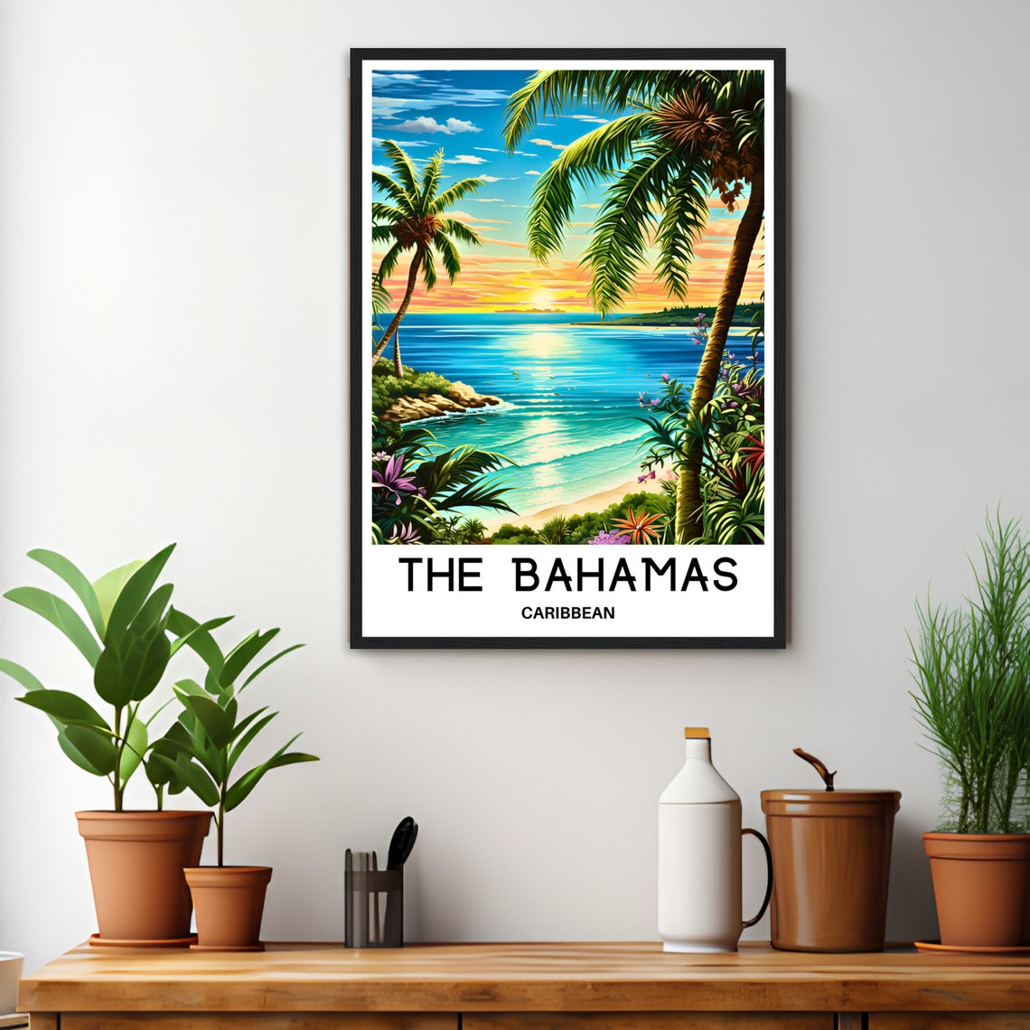 Bahamas Travel Poster Bahamas Travel Print The Bahamas Print Bahamas Art Print Bahamas Travel Gift Bahamas Wall Print Bahamas Art Gift - Image 2