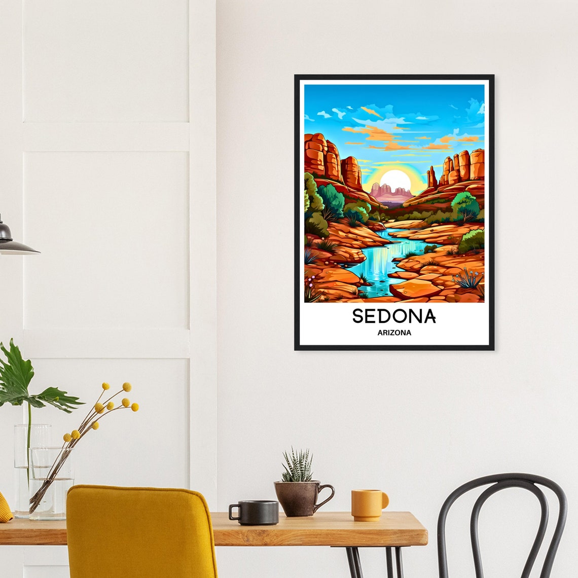 Sedona Travel Poster Sedona Travel Print Sedona Art Print Sedona Wall Art Sedona Travel Gift Sedona Arizona Print Sedona Lover Gift Arizona - Image 3