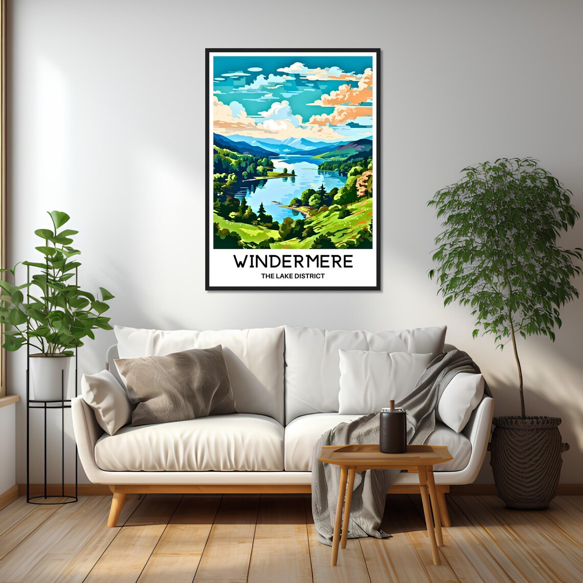Windermere Travel Poster, Lake District Wall Art - Image 3