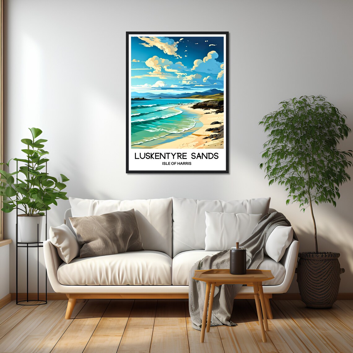 Luskentyre Sands Isle of Harris Scotland Beach Travel Poster - Image 2