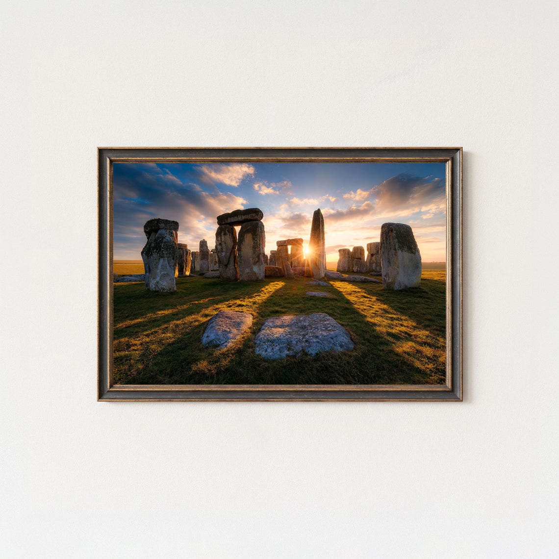 Stonehenge Ancient Stones At Golden Sunset England Photo Poster