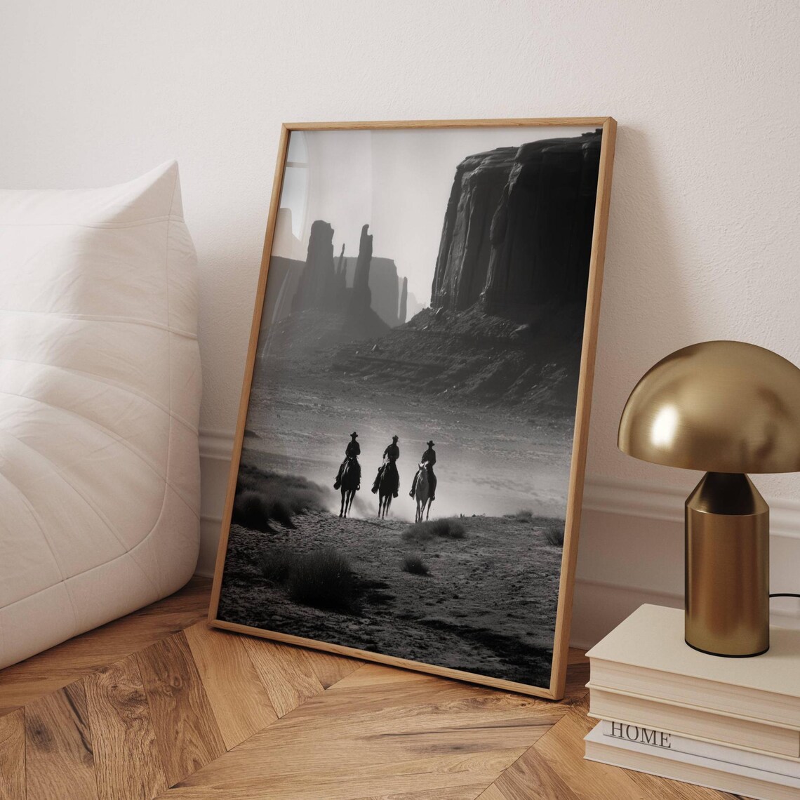 Western Cowboy Art Print, Monument Valley Vintage