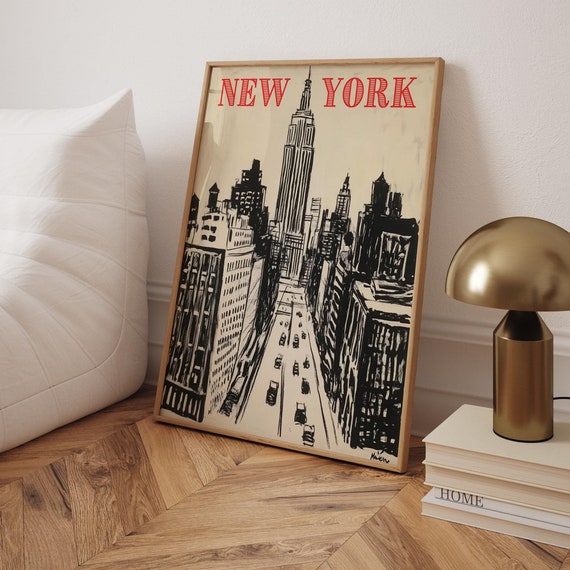 New York Minimalist City Art Print