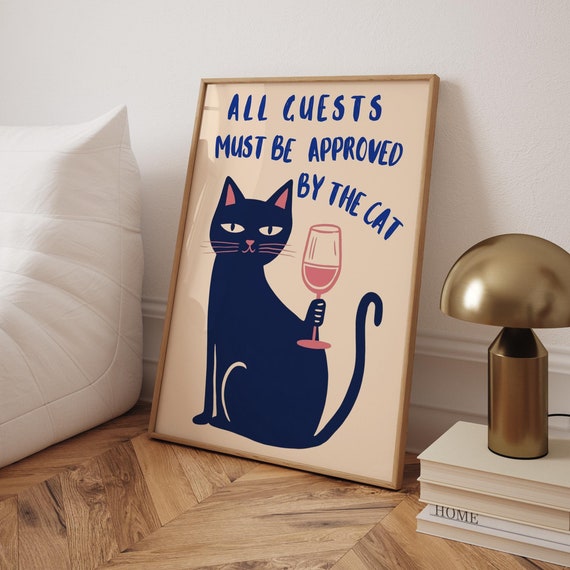 Cat Lover Gift Funny Quote, Poster Print