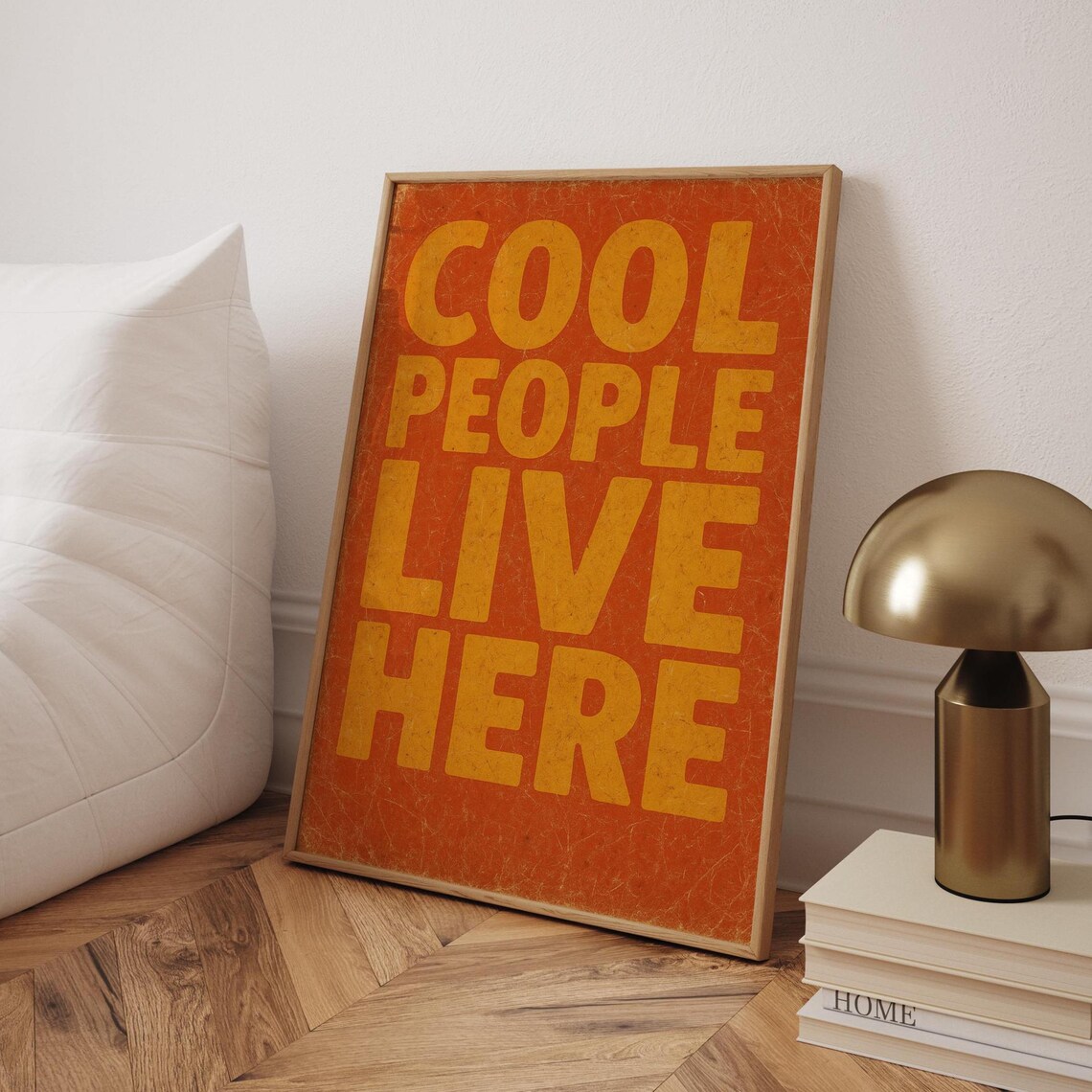 Cool People Live Here Funny Retro Typography Print