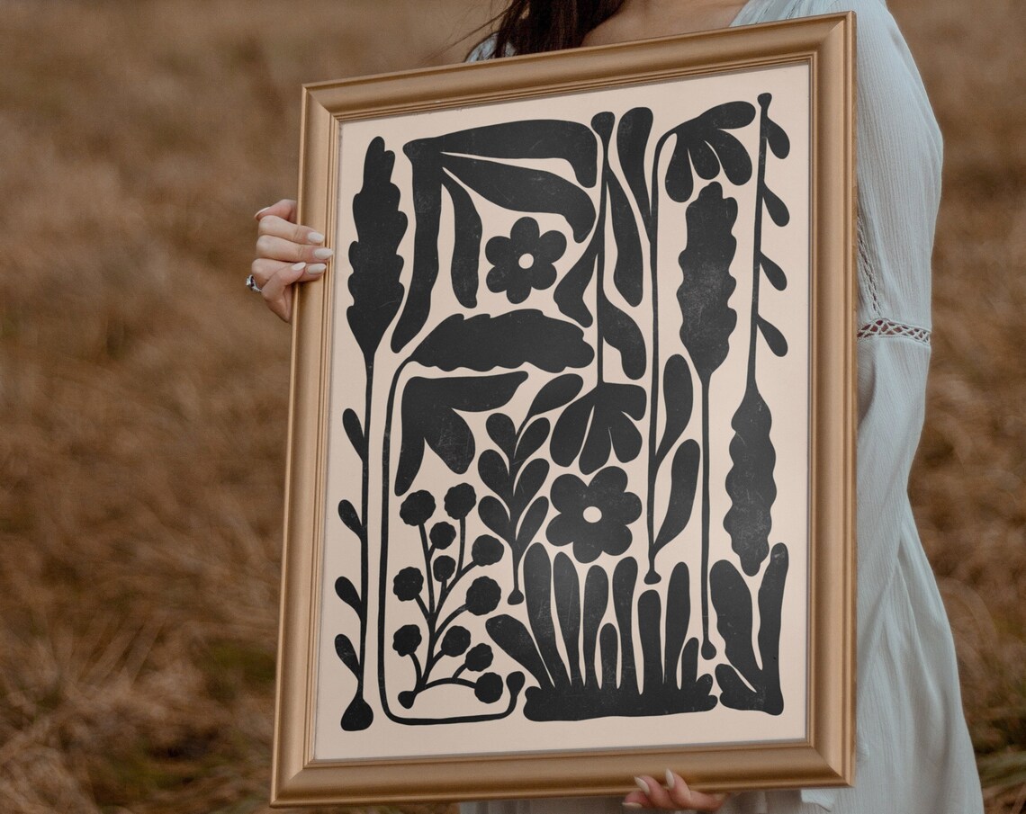 Wildflower Print, Boho Botanical Art Print