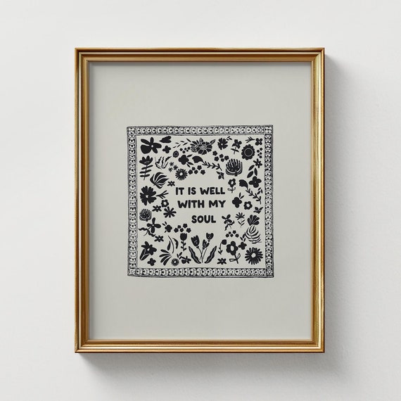 It Is Well With My Soul Vertical Poster, Vintage Style