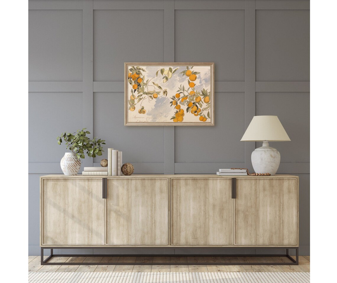 Oranges Lemons Still Life Vintage Fruit Tree Poster - Image 3
