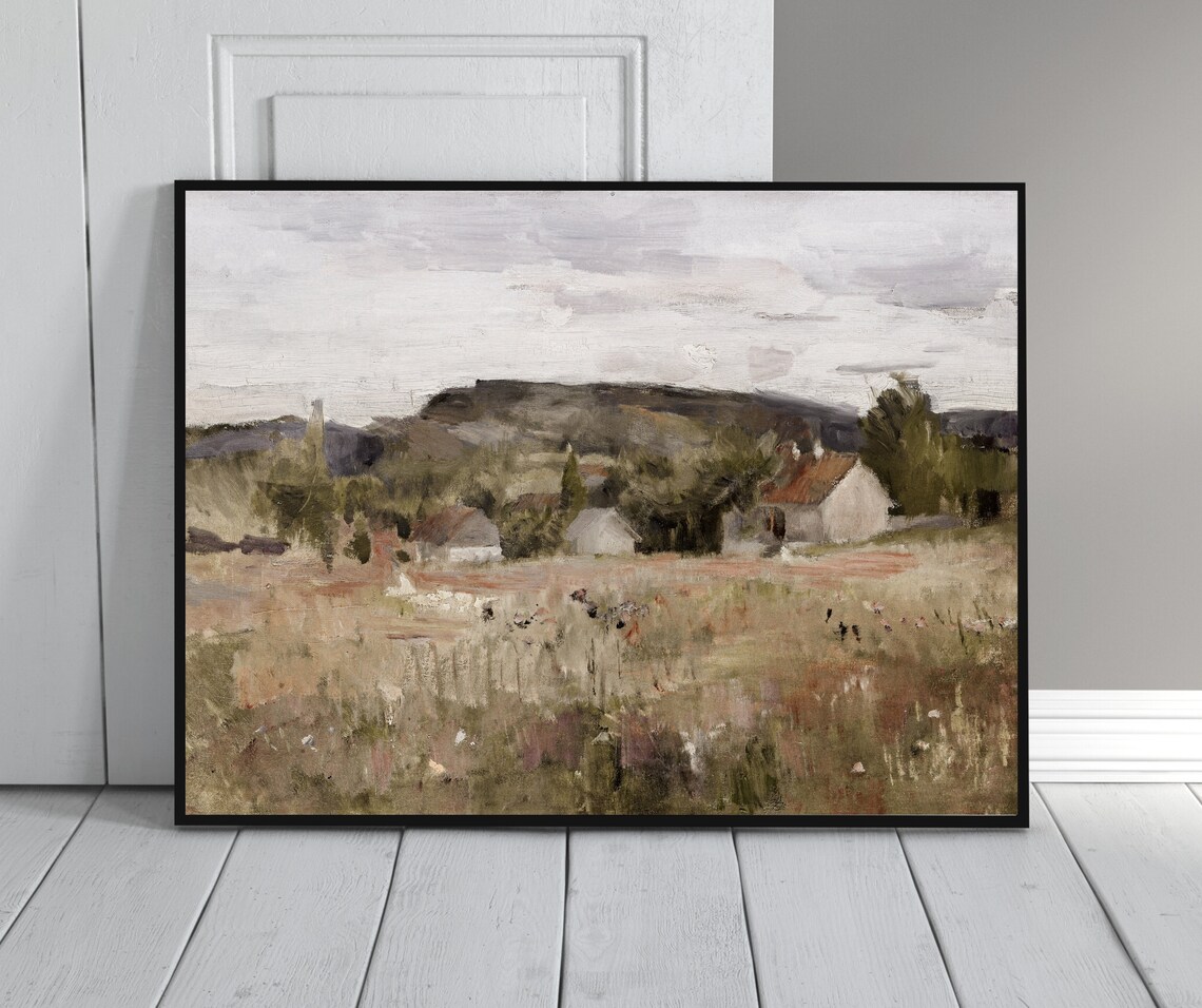 Spring Evening Vintage Rural Dwelling Art Print - Image 3