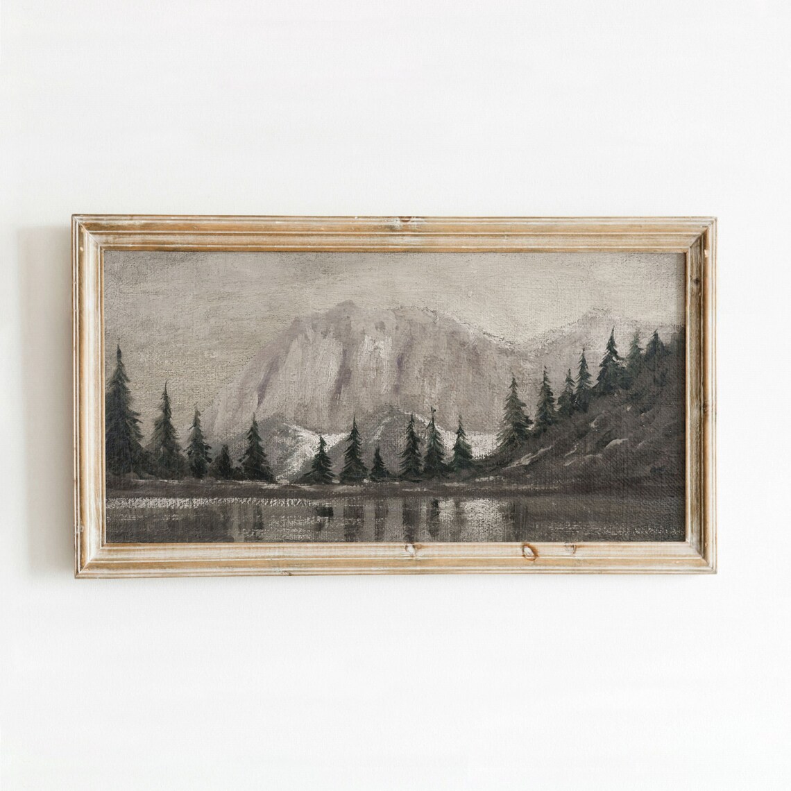 Mountain Range Vintage Landscape Art Print