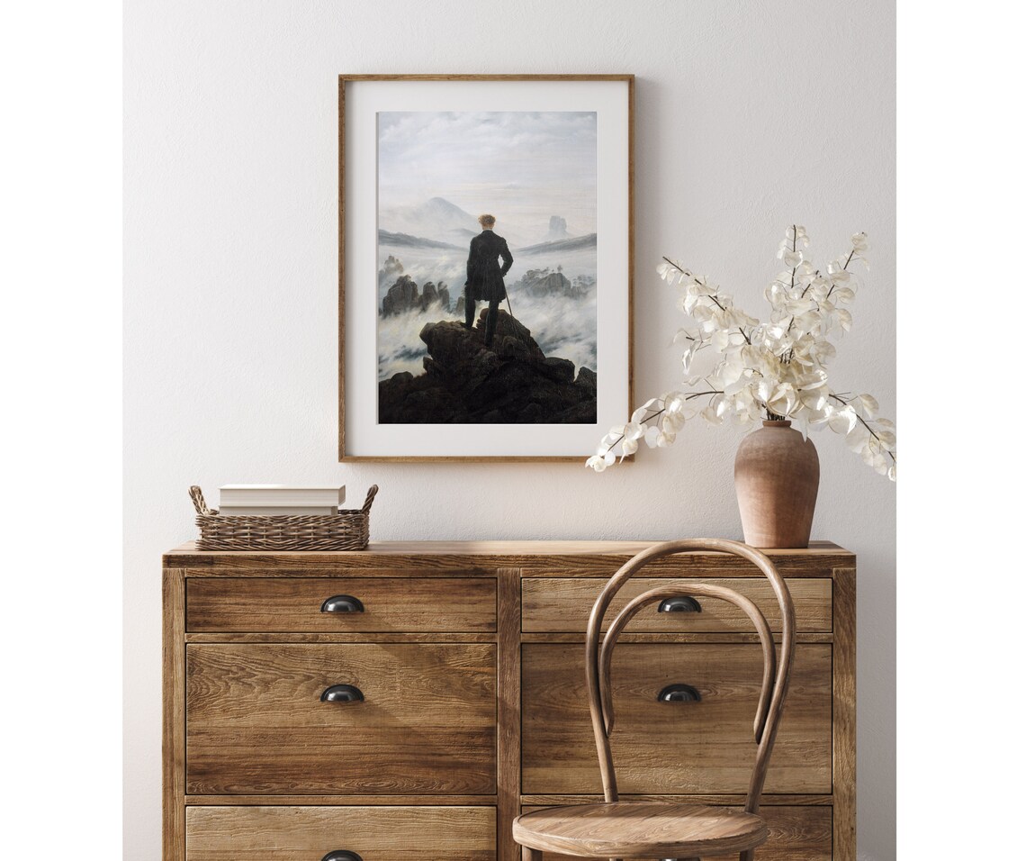 Man On A Rock Vintage Portrait Landscape Poster - Image 4