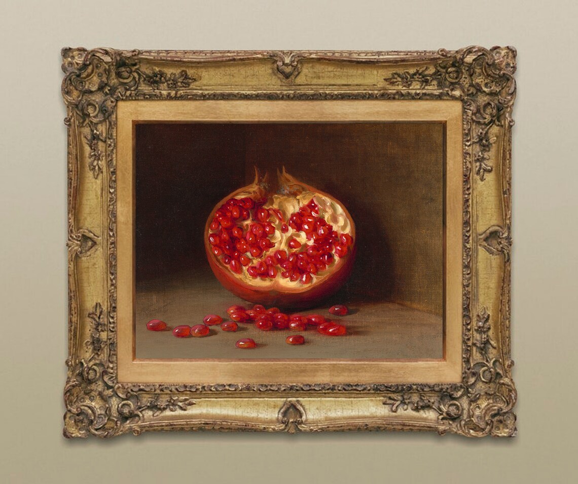Pomegranate Still Life Vintage Fruit Art Print - Image 4